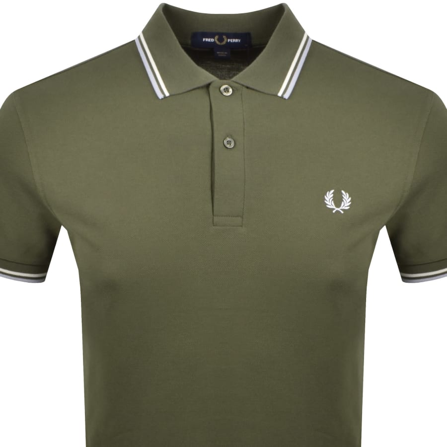 Fred Perry Twin Tipped Polo T Shirt Green | Mainline Menswear us